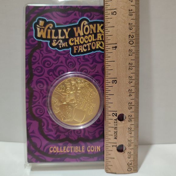 Willy Wonka Chocolate Factory Gold Coin Official Limited Edition Collectible - Picture 3 of 4